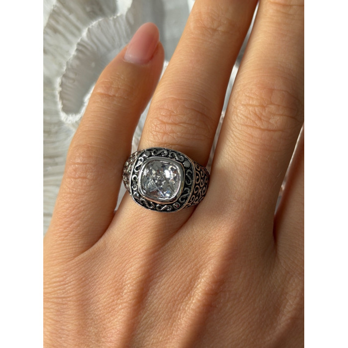 925 Sterling Silver White Spinel Ring Size 7