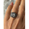 925 Sterling Silver White Spinel Ring Size 7