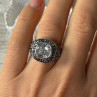 925 Sterling Silver White Spinel Ring Size 7