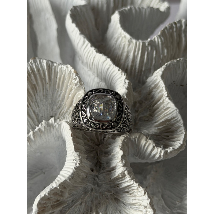 925 Sterling Silver White Spinel Ring Size 7