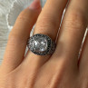 925 Sterling Silver White Spinel Ring Size 7