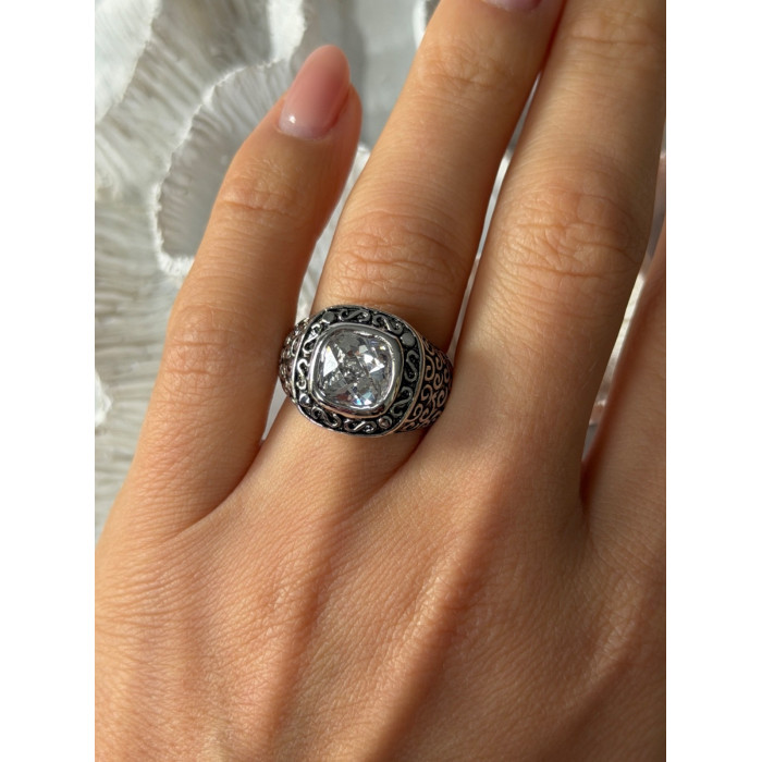 925 Sterling Silver White Spinel Ring Size 7