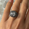 925 Sterling Silver White Spinel Ring Size 7