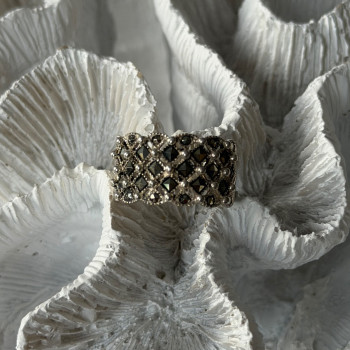 Vintage 925 Sterling Silver Marcasite Ring Size 8