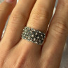 Vintage 925 Sterling Silver Marcasite Ring Size 8