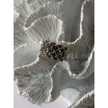 Vintage 925 Sterling Silver Marcasite Ring Size 8