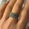 Vintage 925 Sterling Silver Marcasite Ring Size 8