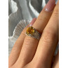 925 Sterling Silver Citrine Ring Size 6