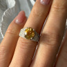 925 Sterling Silver Citrine Ring Size 6