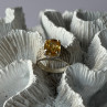 925 Sterling Silver Citrine Ring Size 6