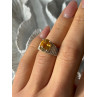 925 Sterling Silver Citrine Ring Size 6