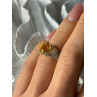 925 Sterling Silver Citrine Ring Size 6