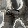 925 Sterling Silver White Topaz & Opal Stars Ring Size 8