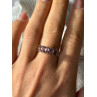 925 Sterling Silver 5 Amethysts Ring Size 8