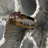 925 Sterling Silver 5 Amethysts Ring Size 8