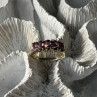 925 Sterling Silver 5 Amethysts Ring Size 8