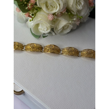 Portugal Topazio 925 Sterling Silver Gold Plated Bracelet Length 7 Inch