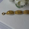 Portugal Topazio 925 Sterling Silver Gold Plated Bracelet Length 7 Inch