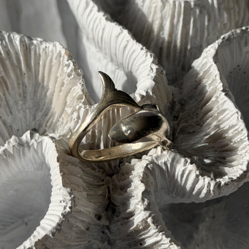 925 Sterling Silver Dolphin Ring Size 6.5