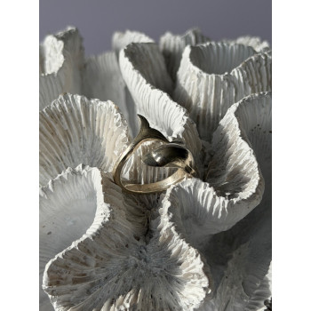 925 Sterling Silver Dolphin Ring Size 6.5