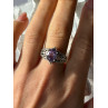 Vintage 925 Sterling Silver Amethyst Ring Size 8