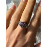 Vintage 925 Sterling Silver Amethyst Ring Size 8