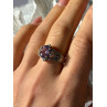 Vintage 925 Sterling Silver Amethyst Ring Size 8