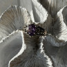 Vintage 925 Sterling Silver Amethyst Ring Size 8