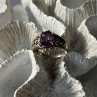 Vintage 925 Sterling Silver Amethyst Ring Size 8