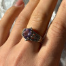 Vintage 925 Sterling Silver Amethyst Ring Size 8