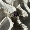 Vintage 925 Sterling Silver Amethyst Ring Size 8