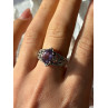 Vintage 925 Sterling Silver Amethyst Ring Size 8