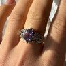 Vintage 925 Sterling Silver Amethyst Ring Size 8