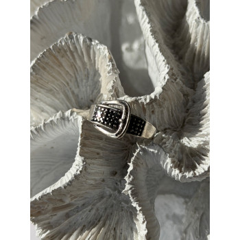 925 Sterling Silver Belt Spinel Ring Size 7