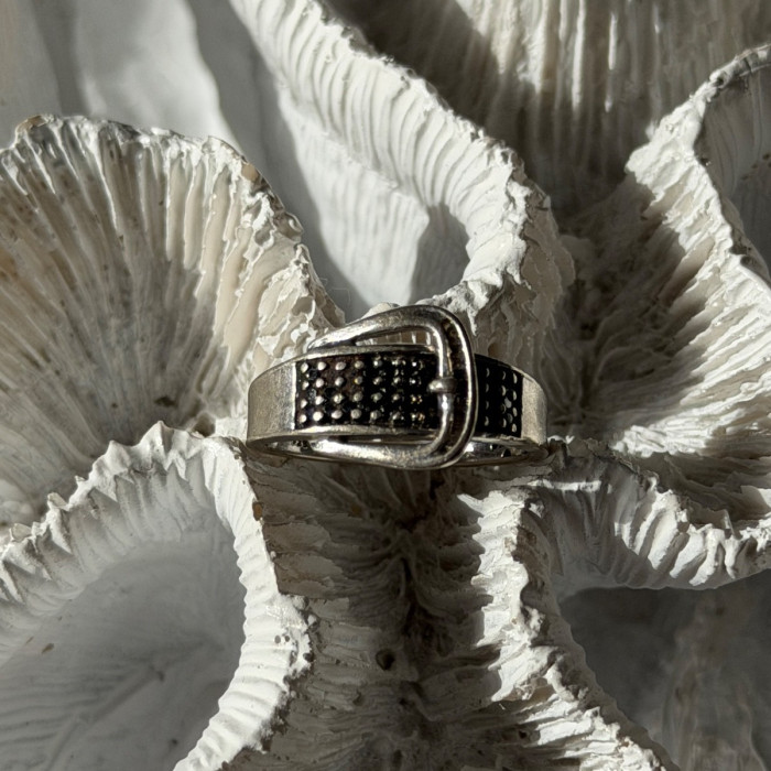 925 Sterling Silver Belt Spinel Ring Size 7