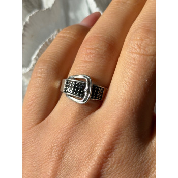 925 Sterling Silver Belt Spinel Ring Size 7