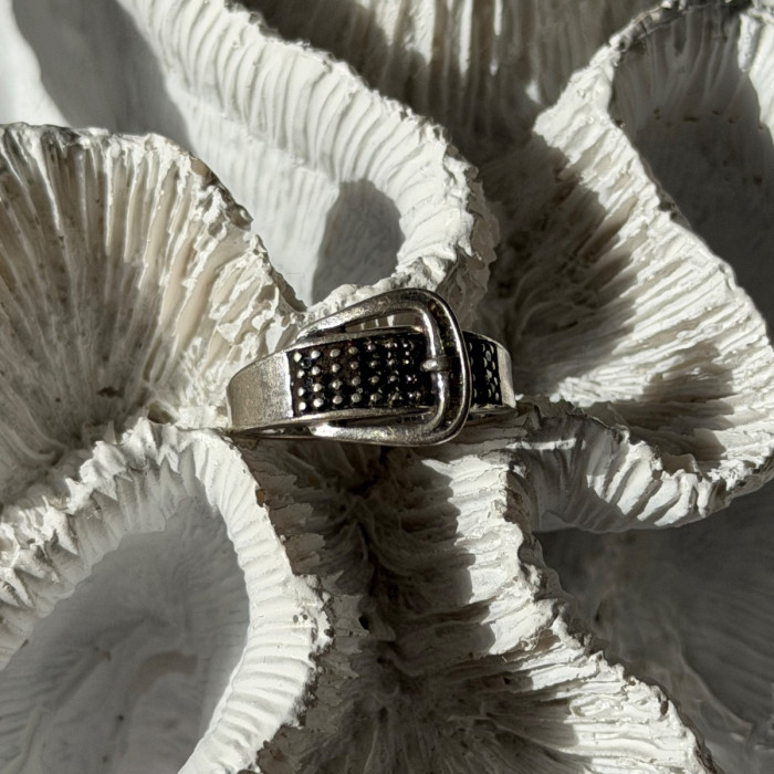 925 Sterling Silver Belt Spinel Ring Size 7