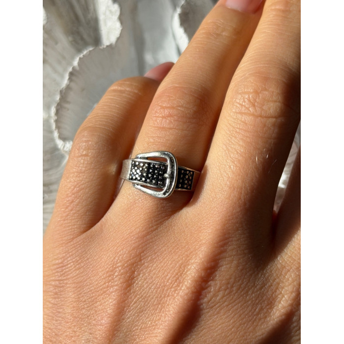 925 Sterling Silver Belt Spinel Ring Size 7