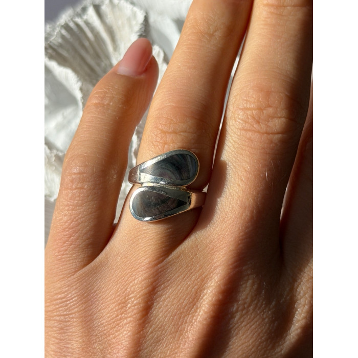 Vintage 925 Sterling Silver Abalone Ring Size 6