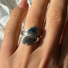 Vintage 925 Sterling Silver Abalone Ring Size 6