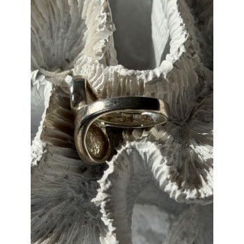 Vintage 925 Sterling Silver Abalone Ring Size 6