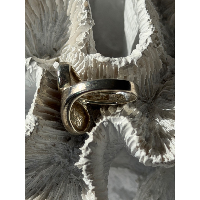 Vintage 925 Sterling Silver Abalone Ring Size 6