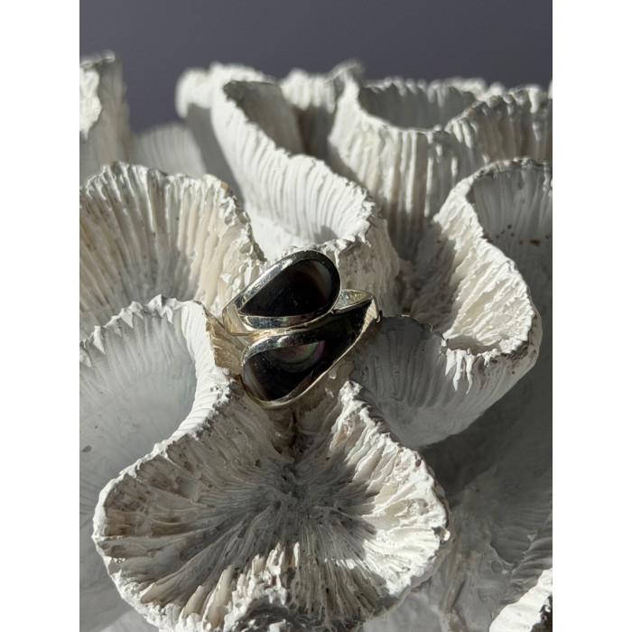 Vintage 925 Sterling Silver Abalone Ring Size 6