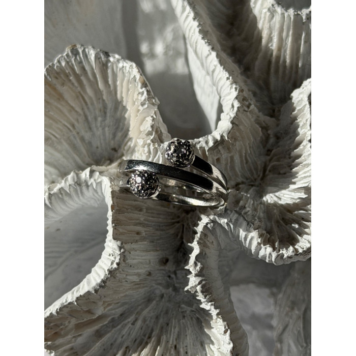 925 Sterling Silver White Topaz Ring Size 9