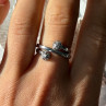 925 Sterling Silver White Topaz Ring Size 9