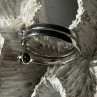 925 Sterling Silver White Topaz Ring Size 9