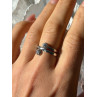 925 Sterling Silver White Topaz Ring Size 9