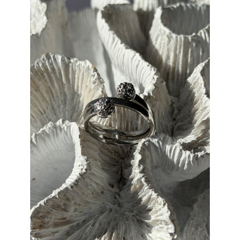 925 Sterling Silver White Topaz Ring Size 9