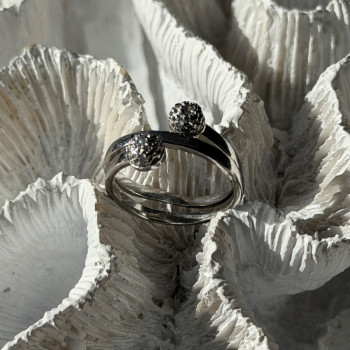 925 Sterling Silver White Topaz Ring Size 9
