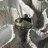 925 Sterling Silver White Topaz Ring Size 9